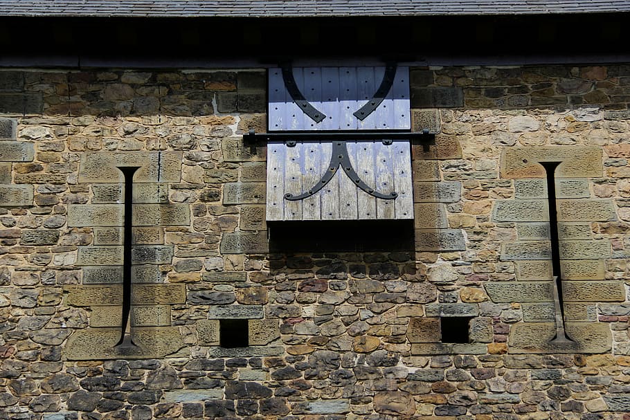 castle shutter, window, ancient, architecture, wall, old, building HD wallpaper