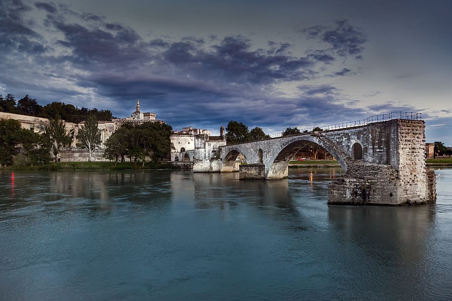 avignon, bridge, rhône, built structure, architecture, bridge - man made structure HD wallpaper