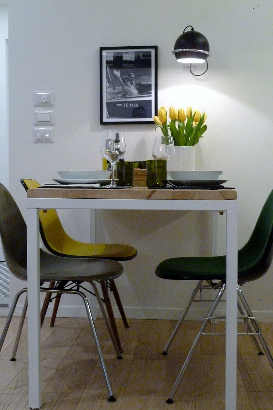 table, lunch, dinner, chair, indoors, seat, home interior, furniture HD wallpaper