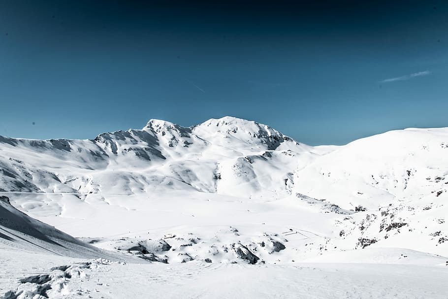 snow covered mountain photography, landscape photography of mountain during winter HD wallpaper