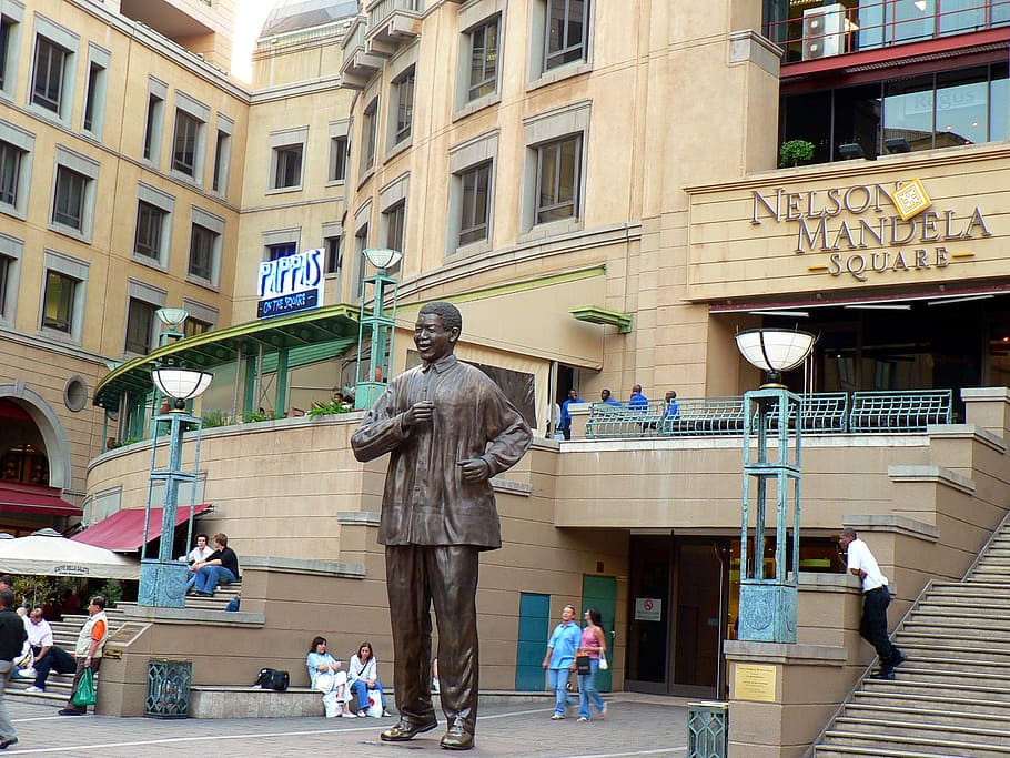 man standing on stairs, johannesburg, rpa, south africa, city
