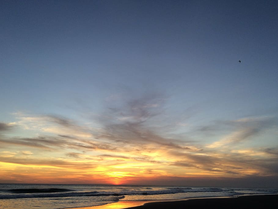 guatemala, sky, clouds, sea, sunset, latin america, cloud - sky