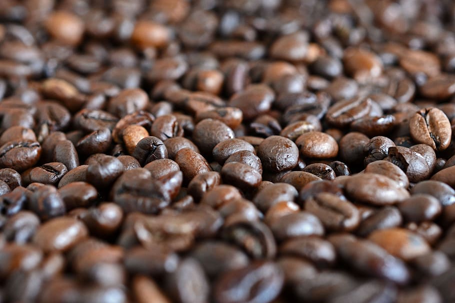 coffee, coffee beans, roasted, cafe, brown, aroma, drink, background HD wallpaper