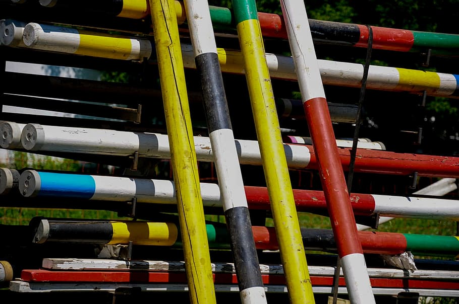 riding, pali, obstacles, contest, multi colored, large group of objects HD wallpaper