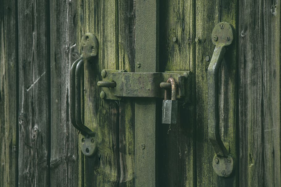 lock, door, safety, entrance, home, unlock, wood, building, HD wallpaper