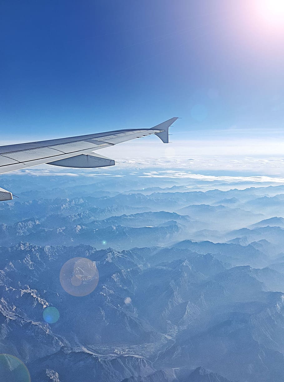 Aircraft, Clouds, Flyer, Flight, sky, from above, travel, outlook HD wallpaper