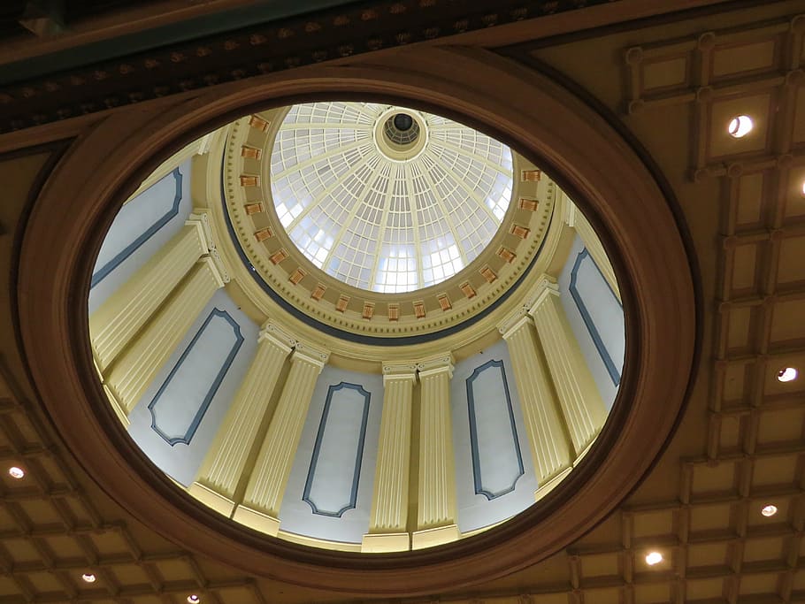 dome, building, inside, architecture, capitol, built structure HD wallpaper