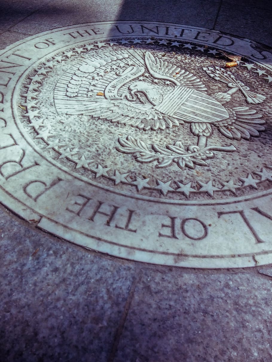 us embassy, logo, pavement, eagle, symbol, outdoors, american HD wallpaper