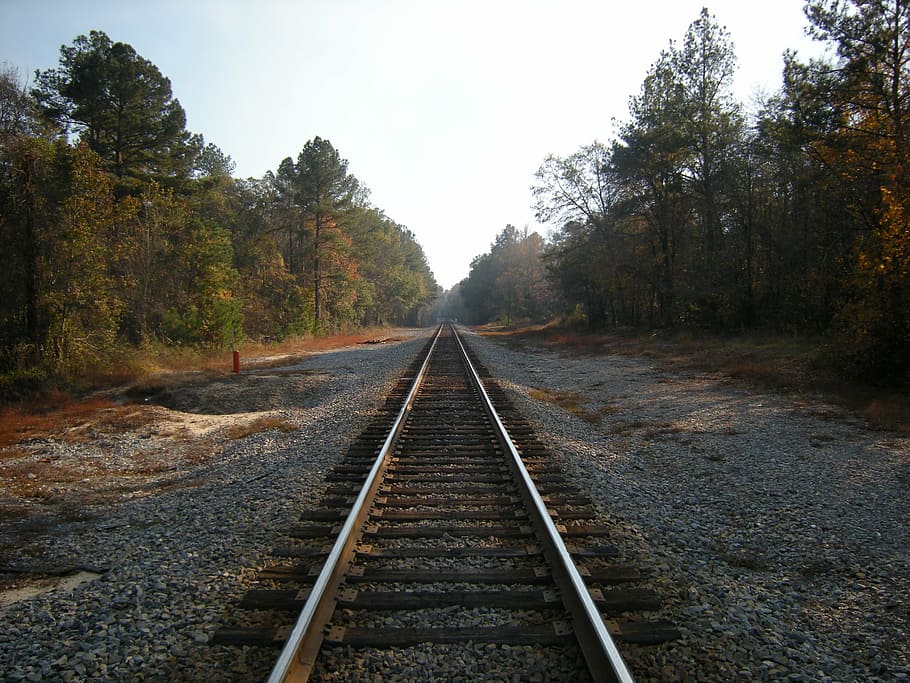 train, georgia, road, railroad Track, transportation, nature HD wallpaper