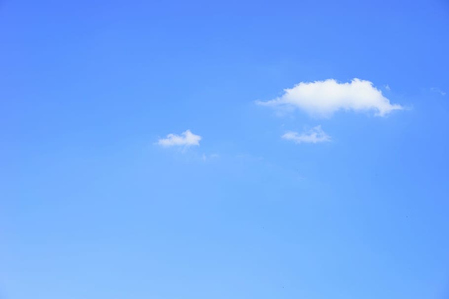 clouds, cumulus, cumulus clouds, summer day, sky, blue, sunny HD wallpaper