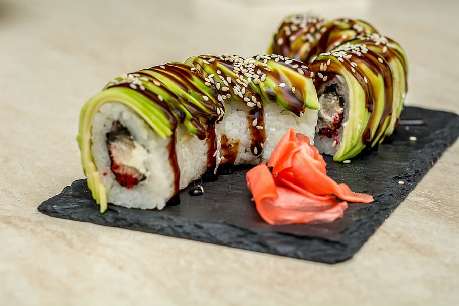 sushi, roll, japanese food, freshness, food and drink, healthy eating