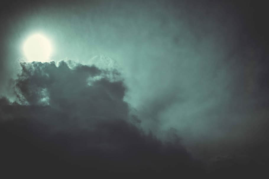 blue sky at night time, Texture, Clouds, Wind, Storm, weather HD wallpaper