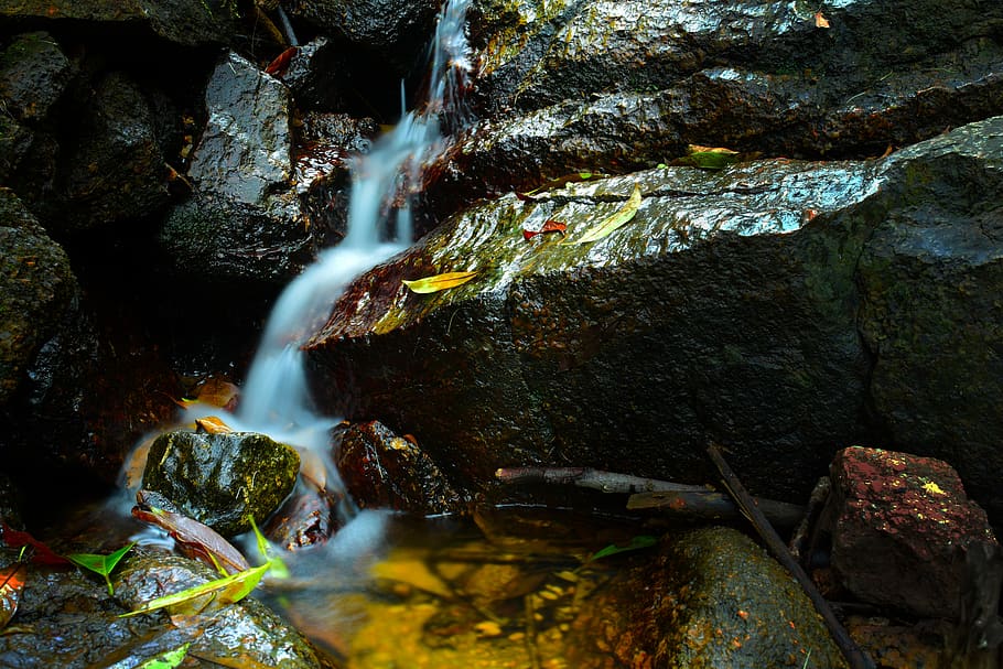 waters, nature, falls, rock, flow, river, outdoor, stone, cascade HD wallpaper
