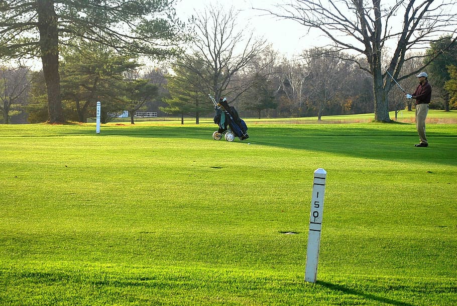 Marker, Yard, Golf, Course, Golfer, distance, fairway, shot HD wallpaper