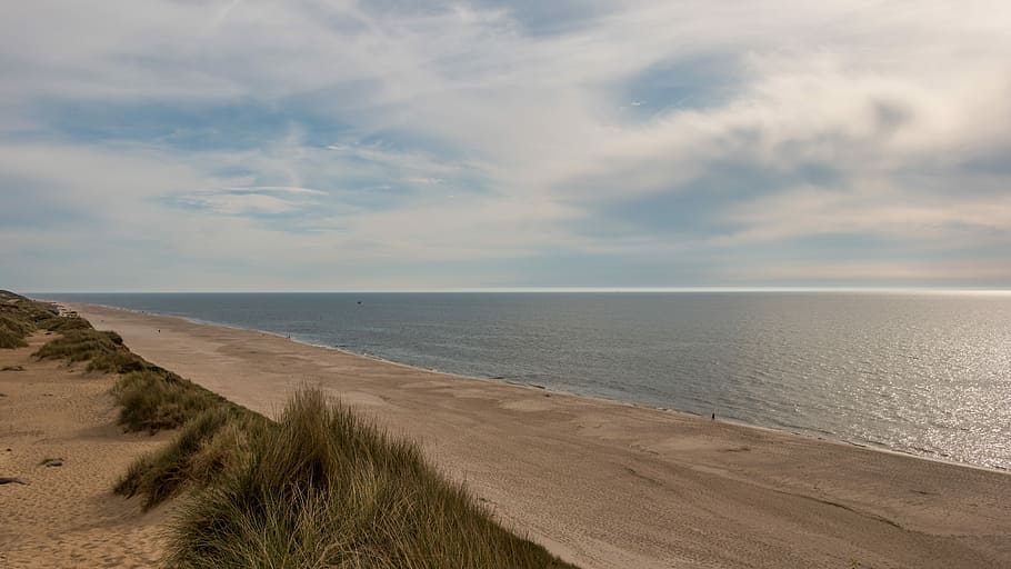 beach, dunes, sylt, island, north sea, blue, sand, nature, sky, HD wallpaper