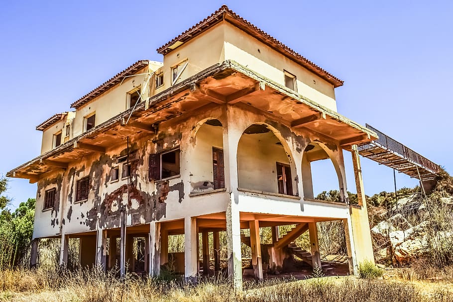 house, destroyed, abandoned, destruction, damage, disaster HD wallpaper
