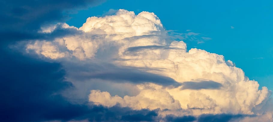 the sky, clouds, storm, dark blue, the clouds, panorama, cloud - sky HD wallpaper