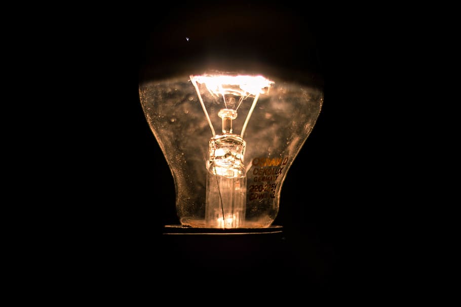 dark, night, lamp, light, bulb, light bulb, lighting equipment HD wallpaper