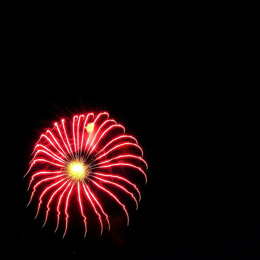 Fireworks, Night, Sylvester, sky, new year's eve, rhine in flames HD wallpaper