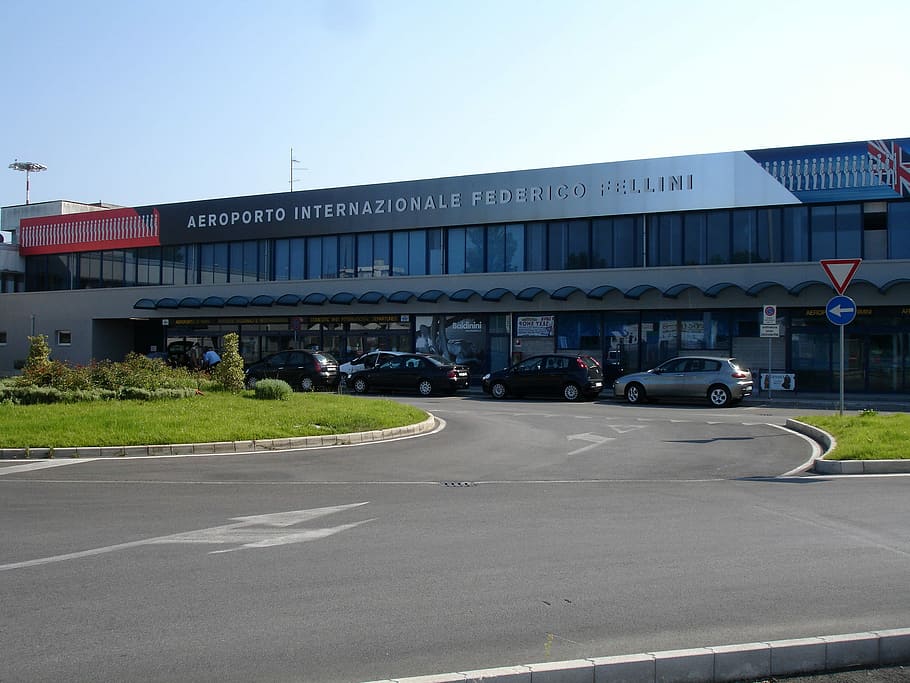 Federico Fellini International Airport in Rimini, Italy, photos, HD wallpaper