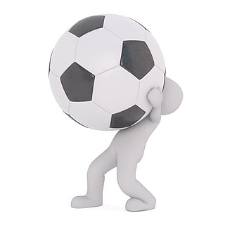white plastic figure holding soccer ball, Males, 3D Model, Isolated HD wallpaper