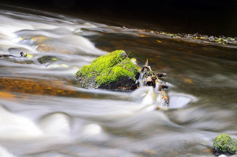 river, water, rock, rocks, element, stream, flow, summer, seasons HD wallpaper