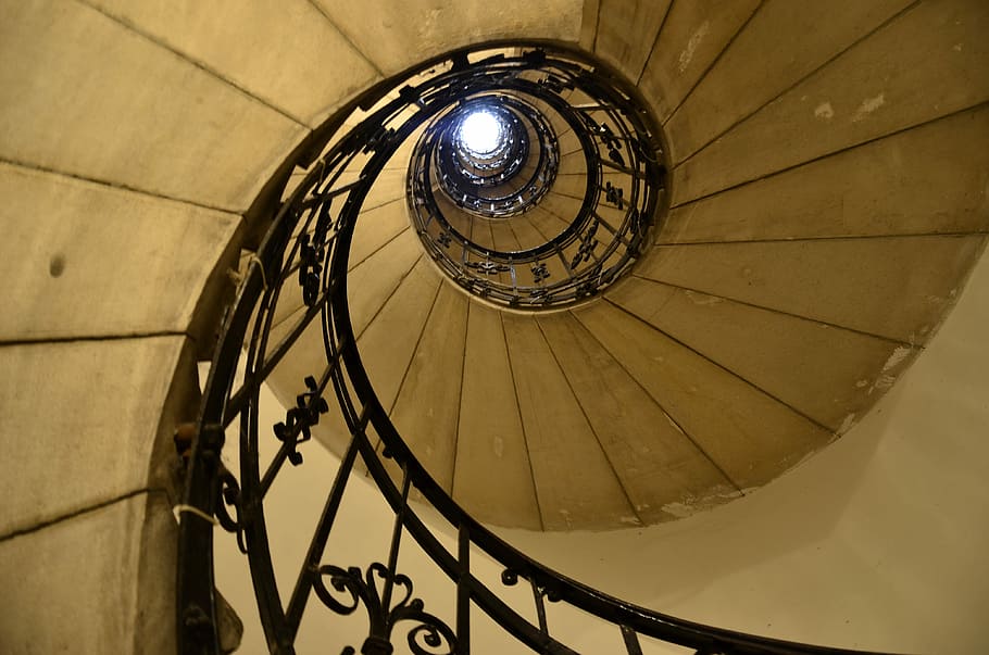 Winding, Staircase, Budapest, Cathedral, winding staircase HD wallpaper