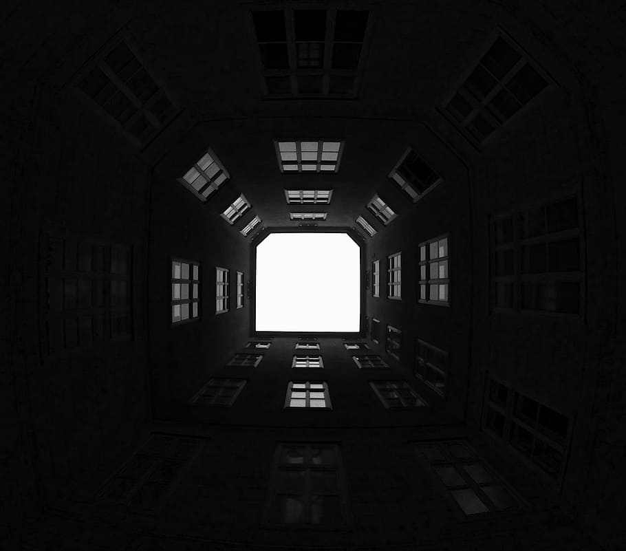 low angel photography of high-rise building, worm's eye view of building HD wallpaper