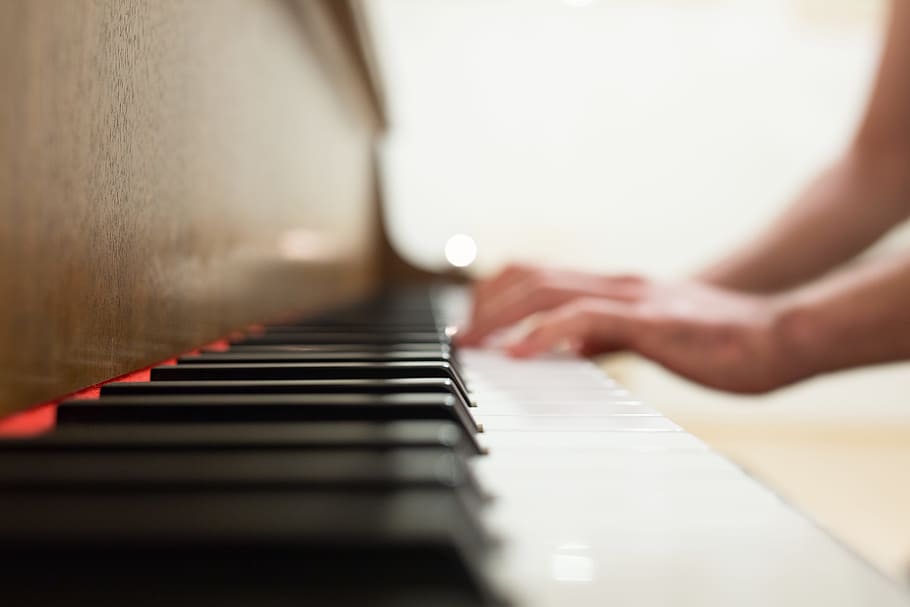 Playing the Piano, people, music, musical Instrument, piano Key