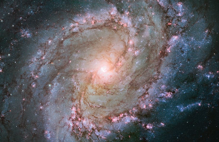 southern pinwheel galaxy, barred spiral galaxy, stars, m83
