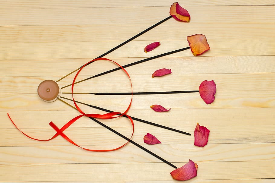 pink flower petals on brown surface, alternative, arc, aroma HD wallpaper