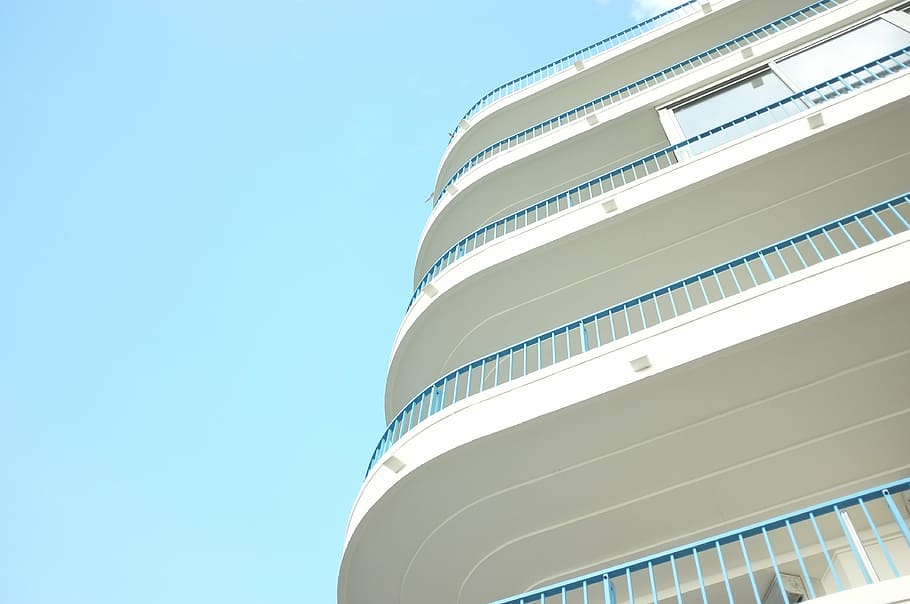 low angle photography of white building, architecture, infrastructure HD wallpaper