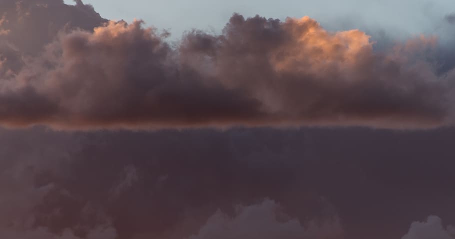 sunset, sky, clouds, cloudscape, weather, grey, line, australia HD wallpaper
