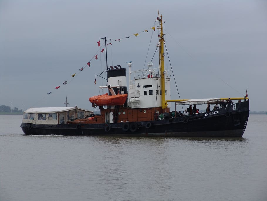 tug, ship, boot, bremerhaven, nautical vessel, water, transportation HD wallpaper