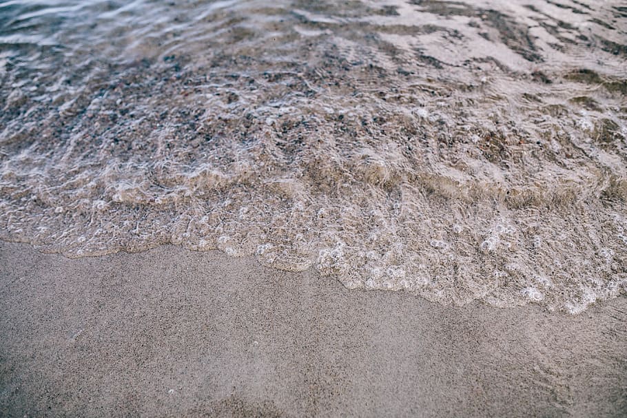 Baltic Sea, water, waves, beach, sand, nature, summer, backgrounds HD wallpaper