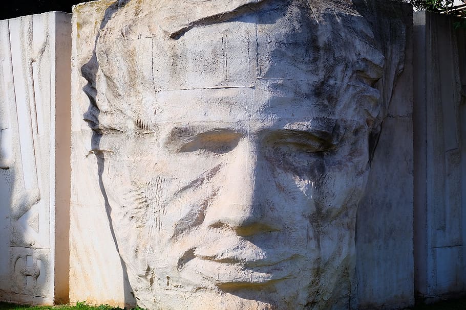 stone, face, monument, urban, architecture, decoration, rock HD wallpaper