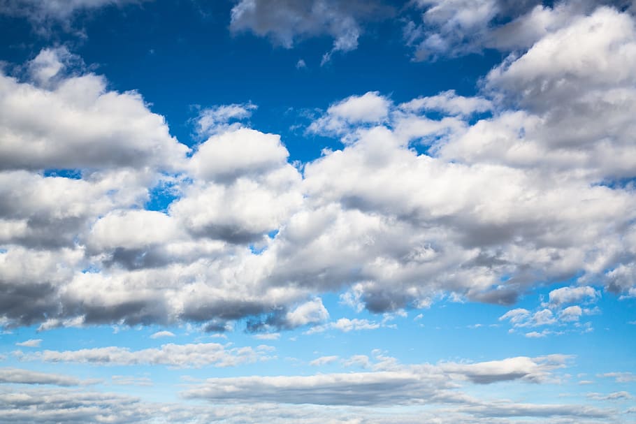 sea of clouds during daytime, blue, white, cloudscape, sky HD wallpaper