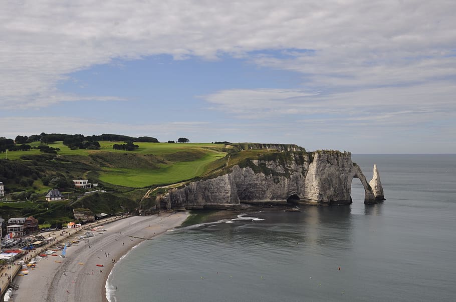 HD wallpaper: etretat, sea, normandy, water, sky, scenics - nature ...