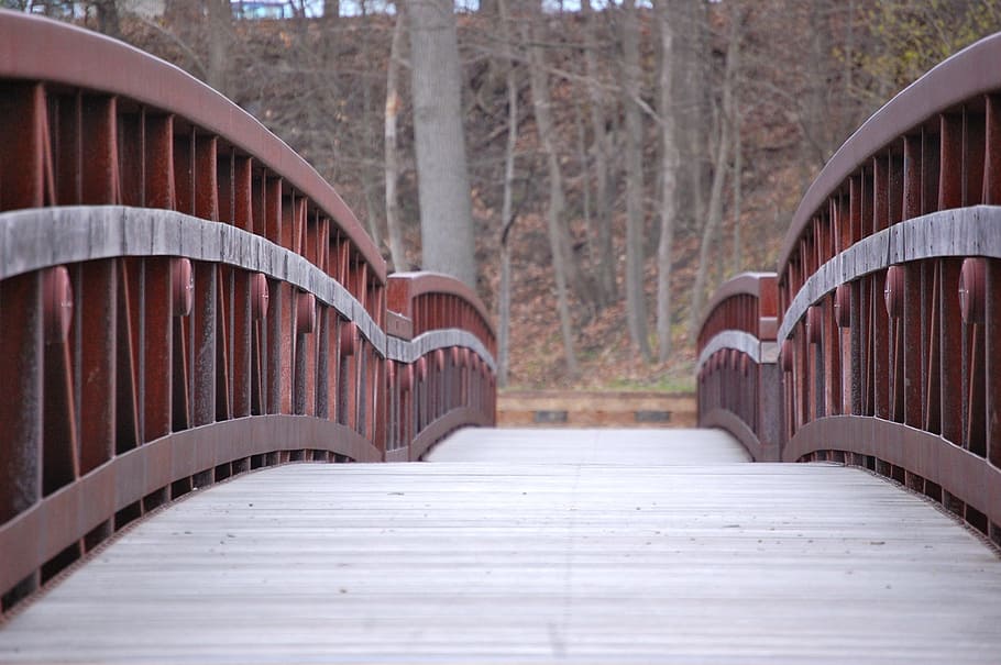 bridge, crossing, river, transportation, structure, walkway HD wallpaper