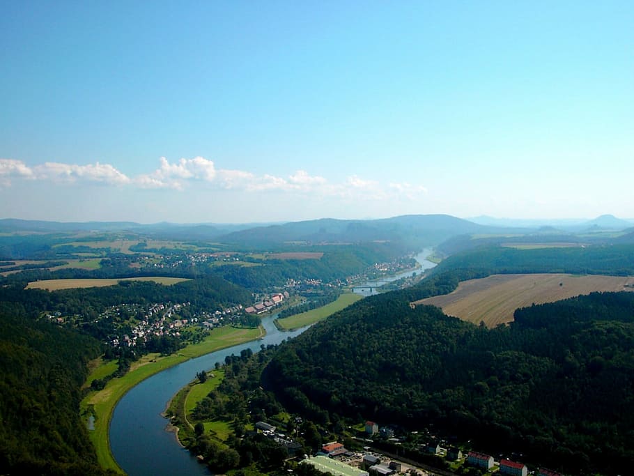 Elbe Valley, Elbe, River, Nature Park, landscape, saxon switzerland, HD wallpaper