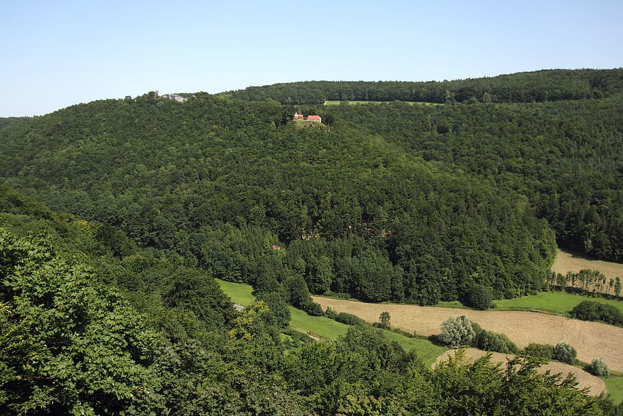 Germany, Landscape, Mountains, Sky, clouds, forest, trees, valley HD wallpaper