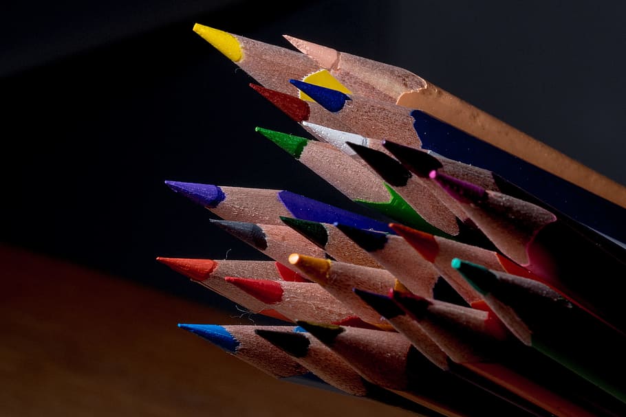 assorted-color pencils, Colored Pencils, Wooden, Pegs, Pens, wooden pegs, HD wallpaper