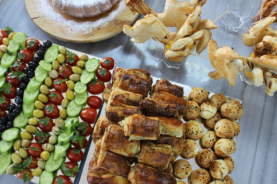 food, kitchen, tomato, appetizer, pie, cucumber, turkish food, HD wallpaper