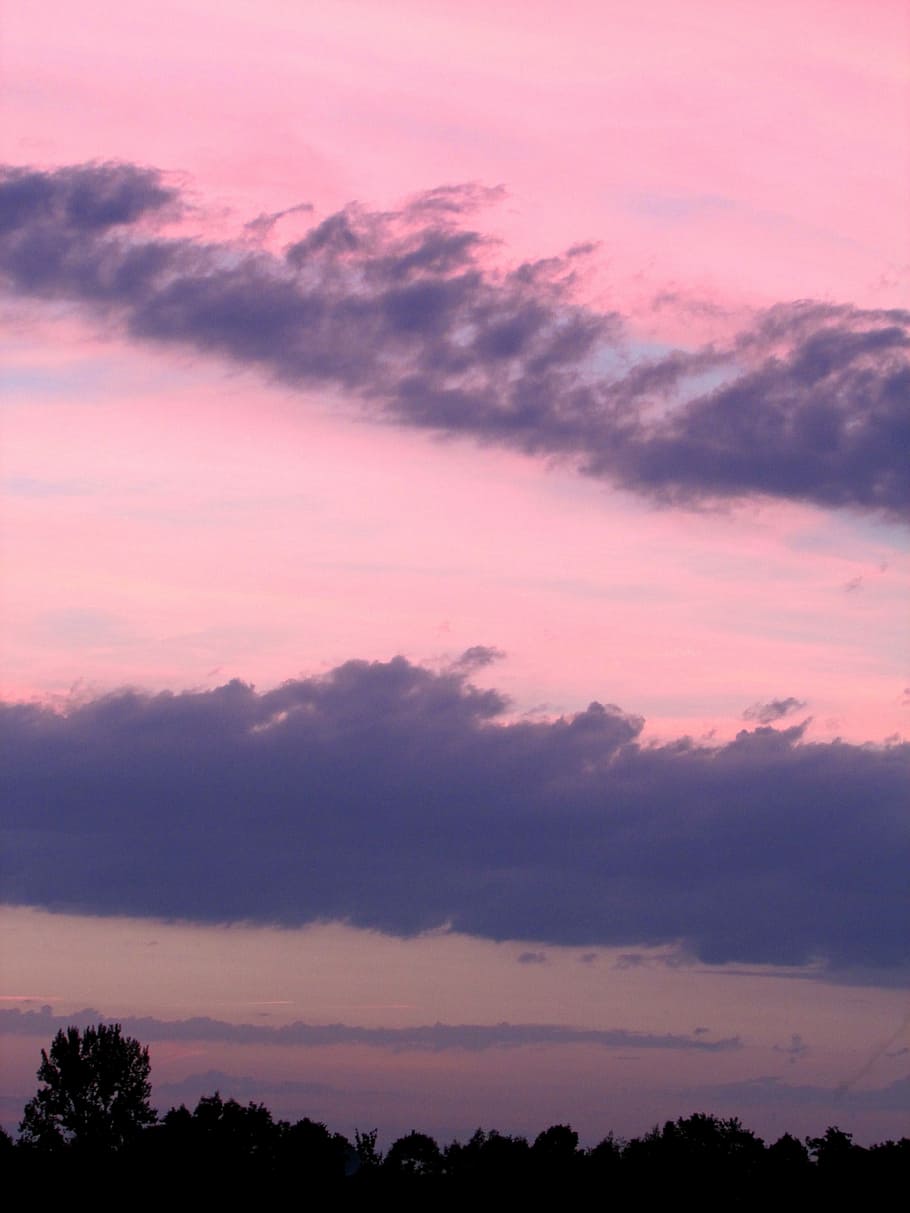 Clouds, Sunset, Dusk, Sky, abendstimmung, beautiful, atmospheric HD wallpaper