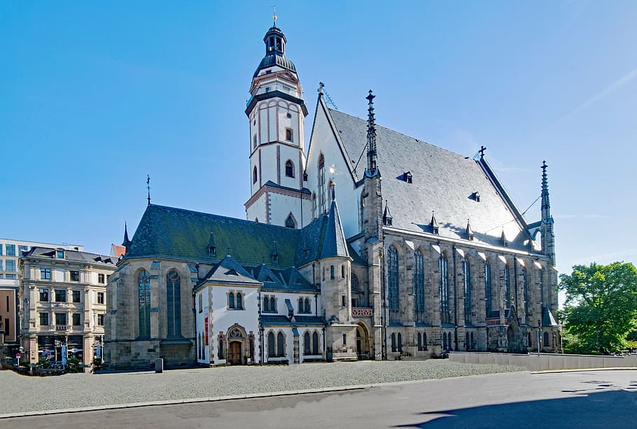 thoma church, leipzig, saxony, germany, architecture, places of interest