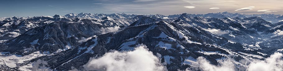 white clouds above mountain, Landscape, Alpine, Nature, landscapes HD wallpaper