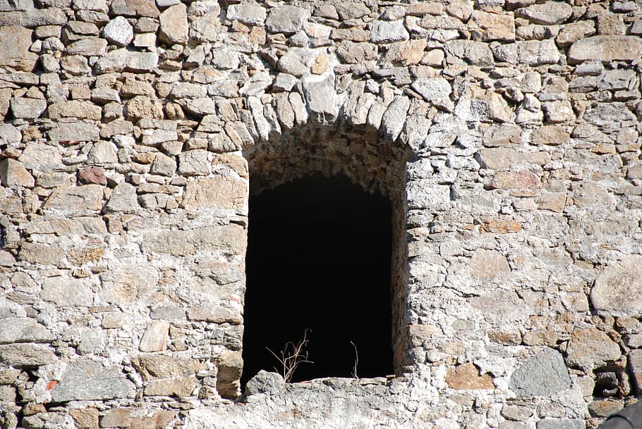 Stone Wall, Window, Ruin, built structure, architecture, house HD wallpaper
