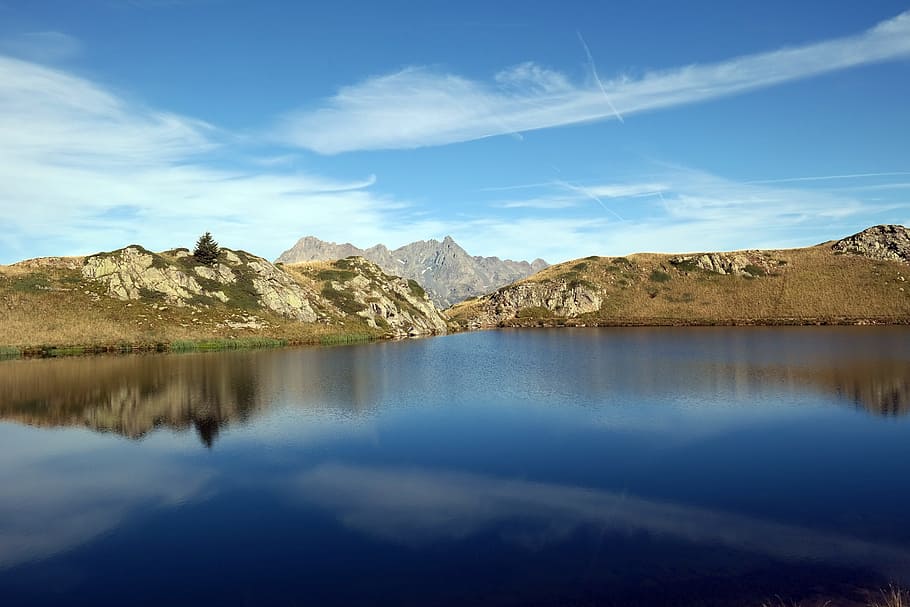 Lake, Alps, Mountain, Nature, Landscape, alpes maritimes, hautes alpes HD wallpaper