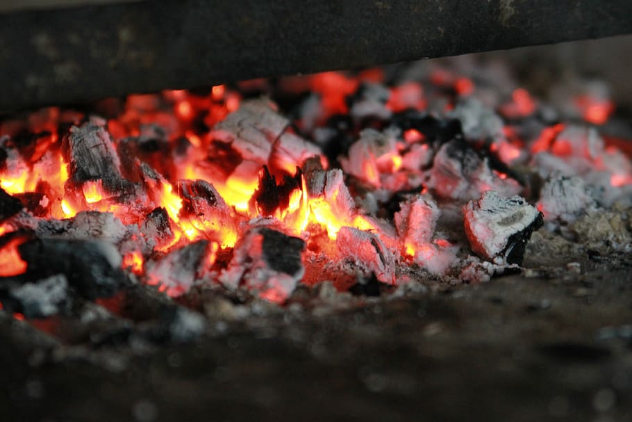 coals, fire, koster, firewood, burns, campfire, fever, bonfire, HD wallpaper