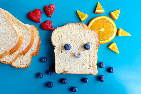 Loaf Bread, berries, blueberries, cute, delicious, food, food photography HD wallpaper